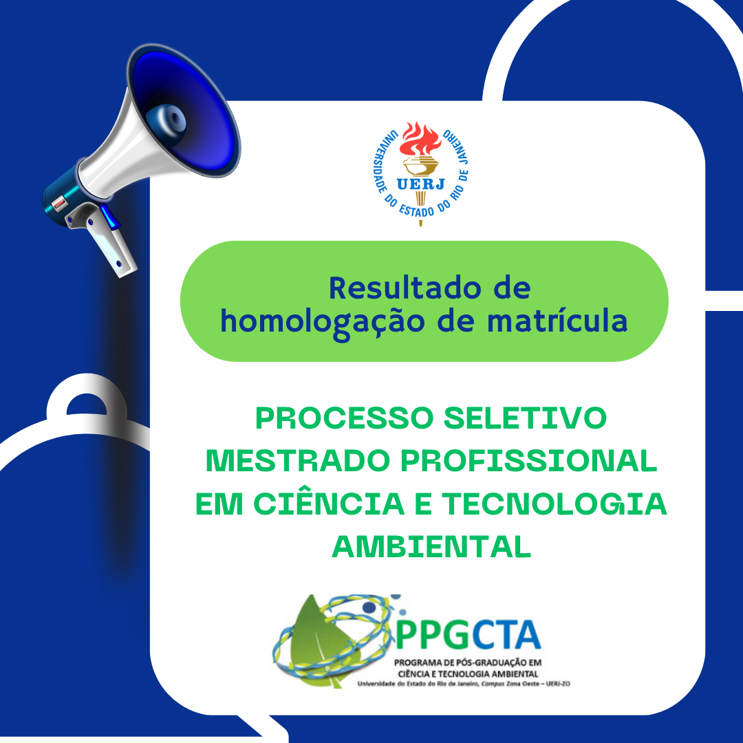 Processo Seletivo Mestrado Profissional em Ciência e Tecnologia Ambiental
